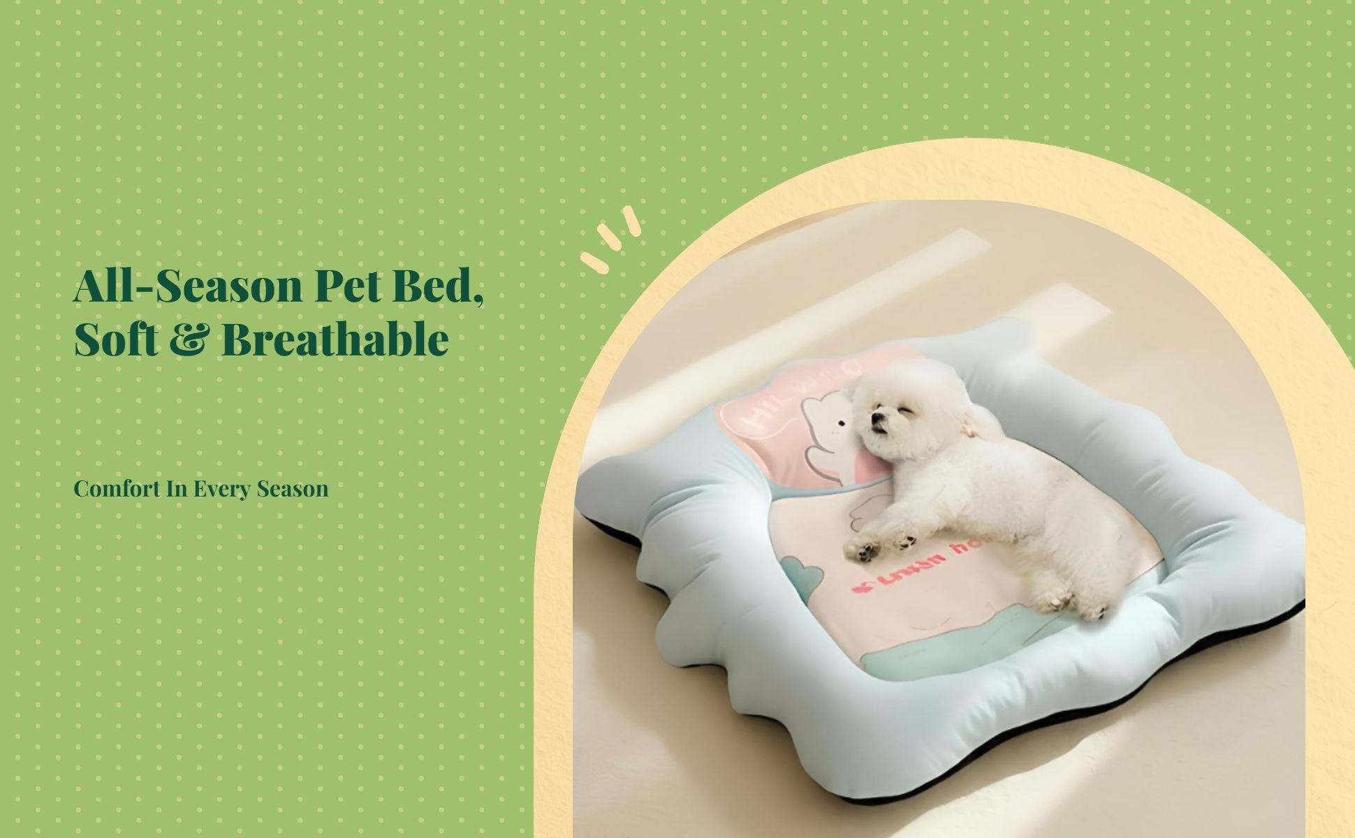 Washable non-slip dog bed mat