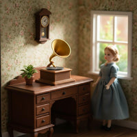 Vintage Gramophone Miniature Photography Prop Miniature Phonograph Model