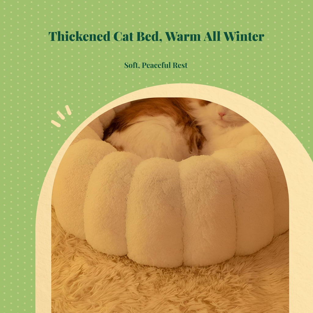Cat Bed, Cozy Winter Pet Sofa, Washable Indoor House