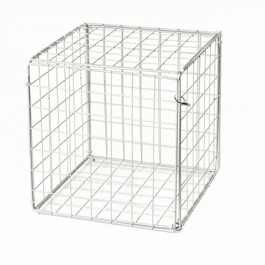 Metal Wire Cat Kennel Square Mesh Wire Cat Cage Rigid Frame