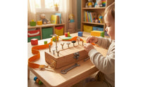 Screw Play Set Metal Latch Screw Organizer Box Hinged Lid