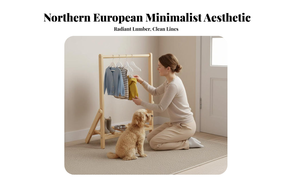 Pet Clothing Stand complimentarystanding Garment storage rackSaving for Entryway, Bedroom