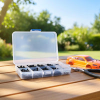 500 Pieces Metric 3 M4 Screw and Nut Set With Storage Case RC Crawler Hardware