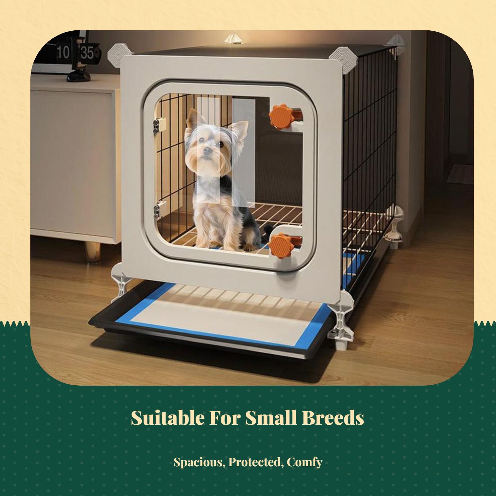 Leak-resistant dog crate for training