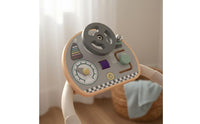 Wooden Steering Wheel Toy Educational Inspired Car Dashboard Busy Board