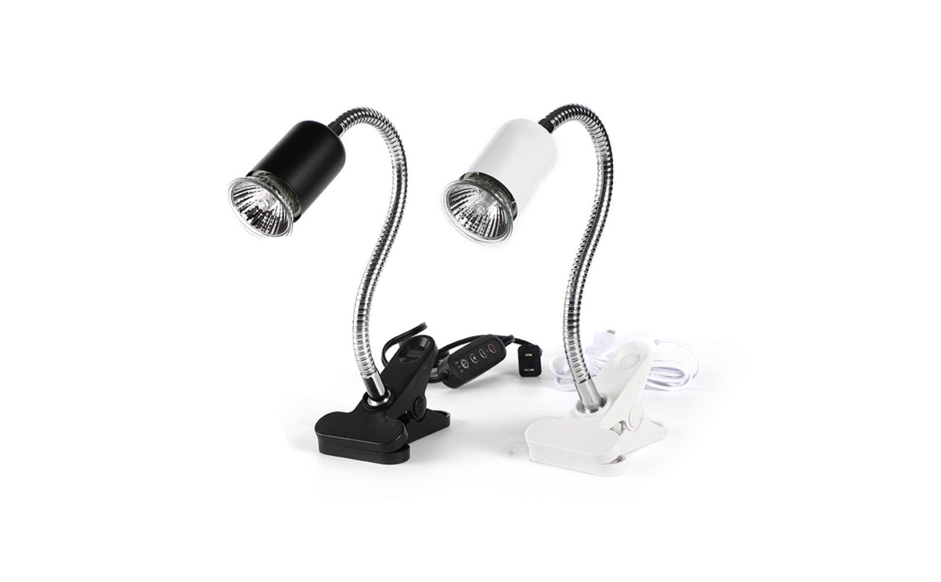 Clamp-on Basking Lamp Flexible Reptile Heat Lamp Holder Pet Lighting Plastic Clamp Metal