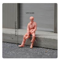 1/64 Scale Photographer Figure Hand-Painted Miniature Photographer with Camera