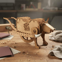 Zhuge Liang Wooden Ox Assembly Kit Educational Gift for Desktop Decoration