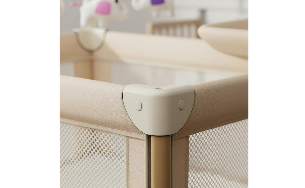 Multifunctional Baby Crib Adjustable Height Rolling Baby Bassinet for Newborns
