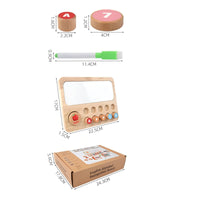 Alphabet Board Toy Educational Math Learning Board Removable Tokens for Children