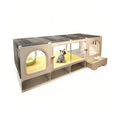 Kennel with Potty Area Luxury Villa Design Pet Furniture Easy to Clean for Home