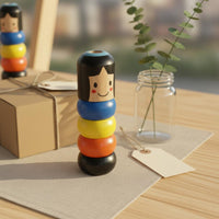 Unstoppable Wooden Doll Fun to Hit Enchanting Wooden Man Toy Stress Relief