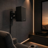 Metal Build Speaker Wall Mount Adjustable Speaker Wall Bracket Easy Installation Audio Hardware Heavy Duty for KTV Users, Home Theater, Listening Room