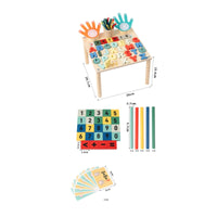 Educational Play Table Cognitive Development Educational Activity Table Sensory Play Number Learning Desk for Classroom, Playroom