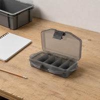 Fishing Lure Storage Box Gray Portable Lure Box Multiple Compartments