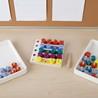 Wooden Screw Toy Hands-on Pattern Card Game Polished Edges for Children