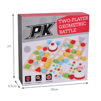 Two Player Geometric Battle Game Educational Shape Matching Block Game Problem-Solving Geometric Matching Toy for Preschoolers
