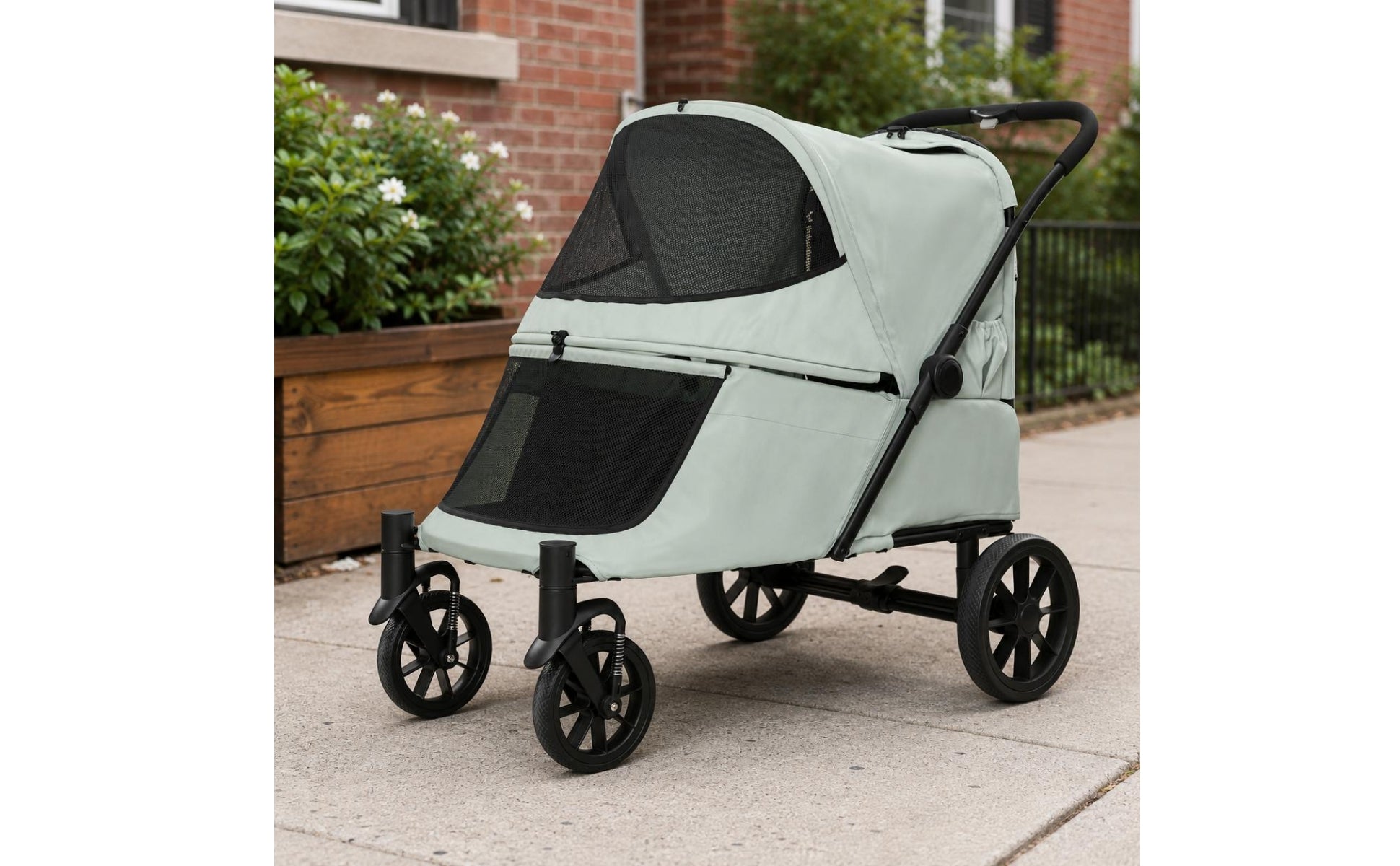 Folding Dog cartVentilated Soft-Sided Pet cartFront Ramp