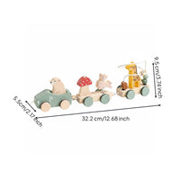 Wooden Creature Train Educational Wooden Pull Train Parent-Child Interaction
