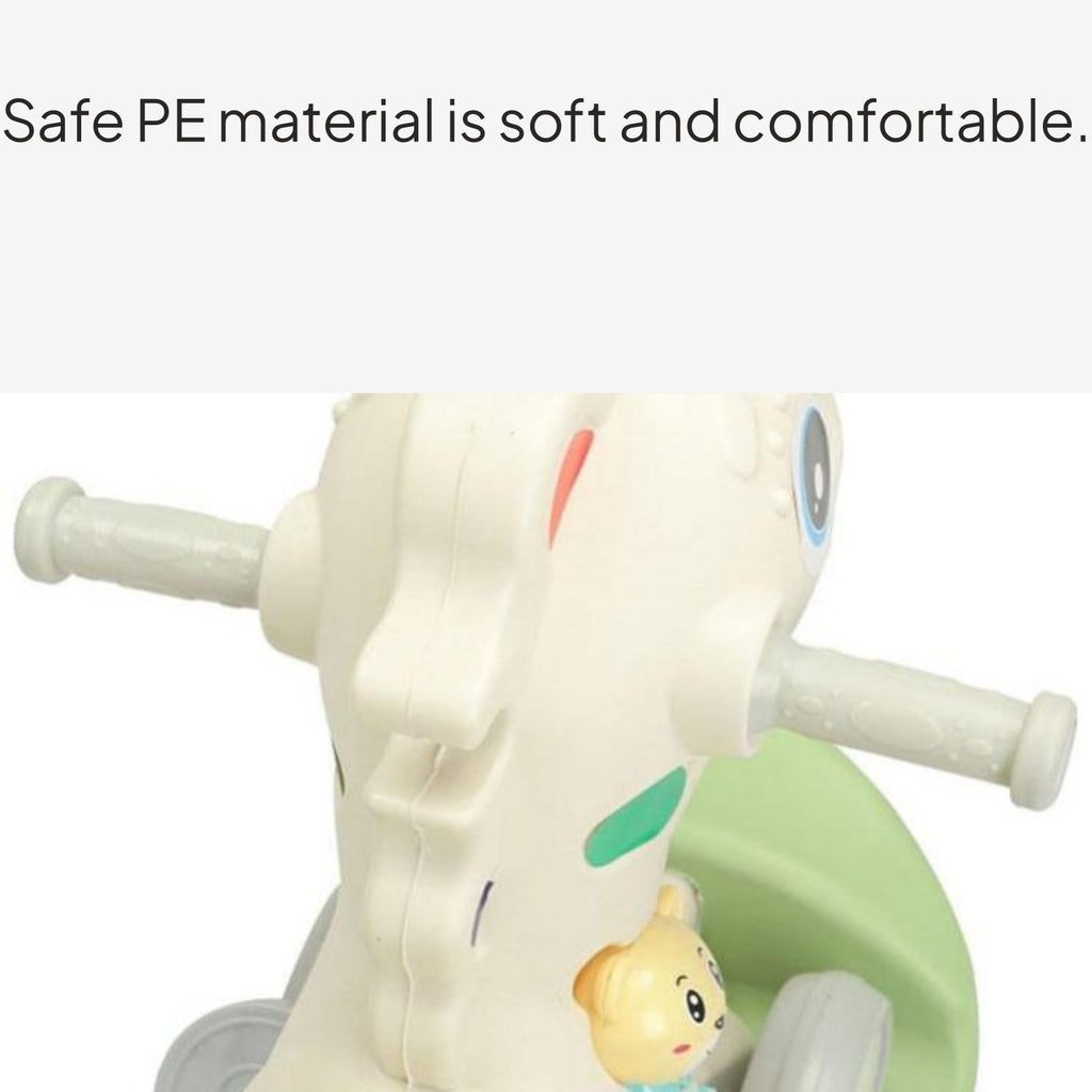 Kids rocking horse with safety seat