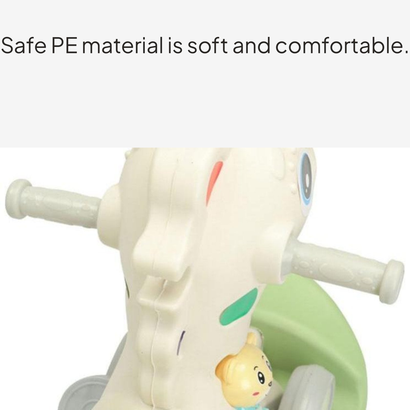 Kids rocking horse with safety seat