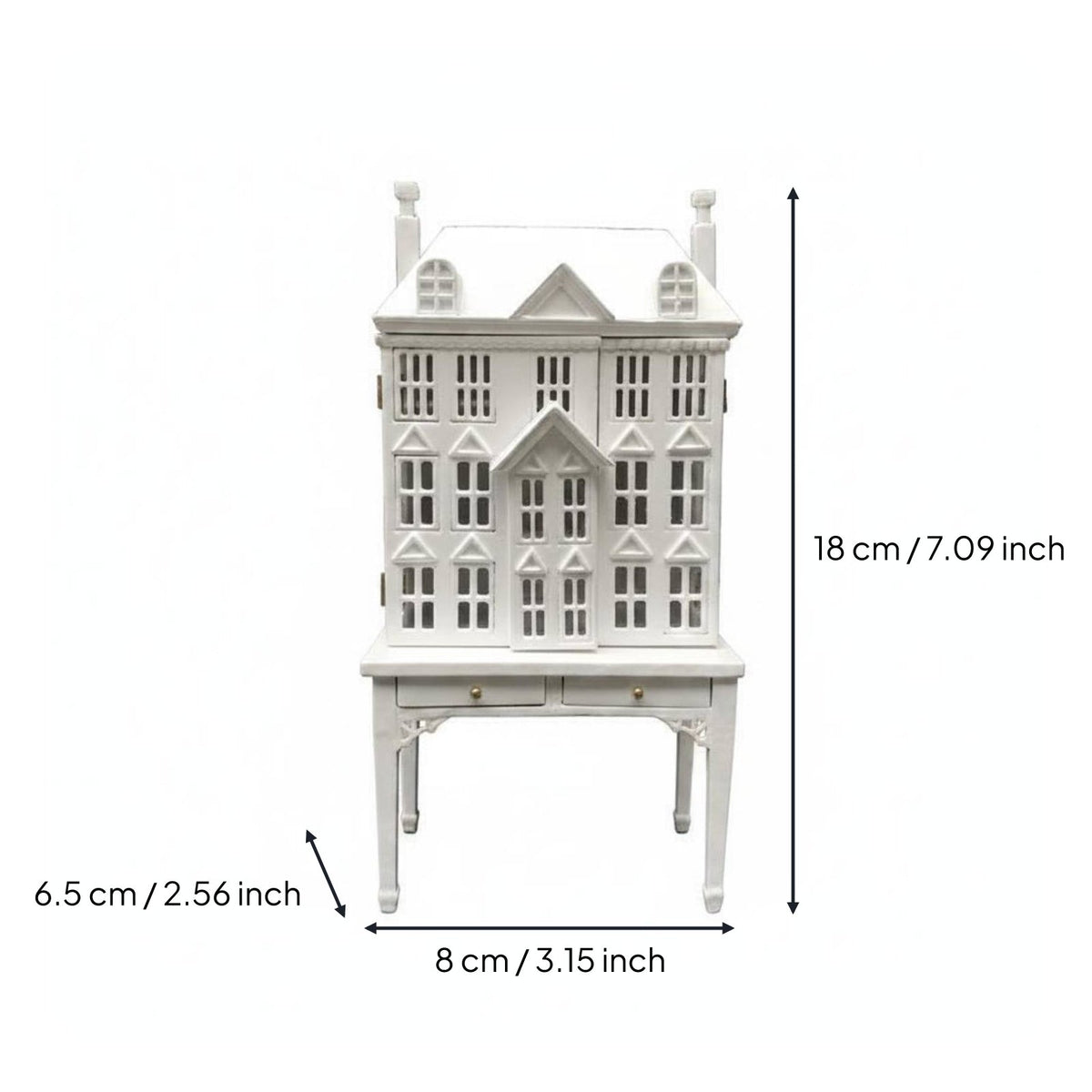 1:12 Scale Display Cabinet Classic Design Dollhouse Bookcase on Stand