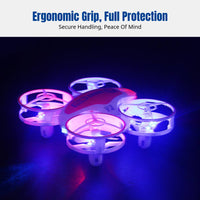 Mini RC Drone, LED Lights, 4-Axis Quadcopter, Flip, Hover, Toy