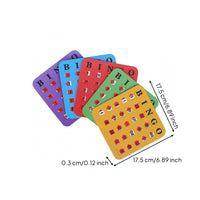 5 Pieces Bingo Card Set Rounded Corners Reusable Bingo Card Party Play