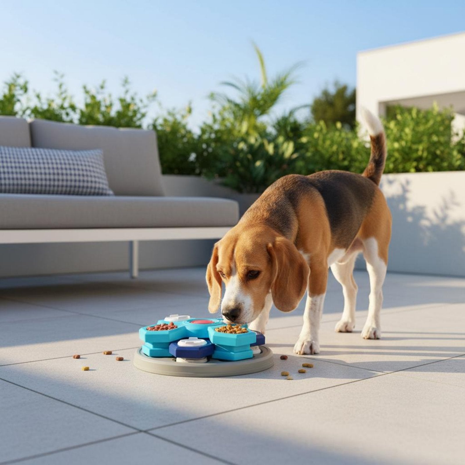 Rotating Treat Puzzle Slow Eating Dog Puzzle Feeder Boredom Breaker Interactive Pet Feeder for Dogs