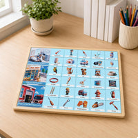 Matching Activity Board Illustrated Picture Word Activity Board