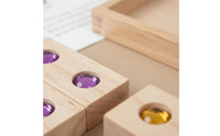 Wooden Crystal Blocks Natural Wood Acrylic Crystal Blocks Polished Edges