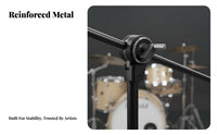 360 Degree Tilter Convertible Cymbal Stand Non-Slip Rubber Feet Swing-out Cymbal Stand Collapsible Design for Stage Performance