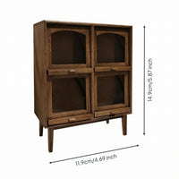 Dollhouse Storage Cabinet Arched Openings 1:12 Scale Miniature Cupboard