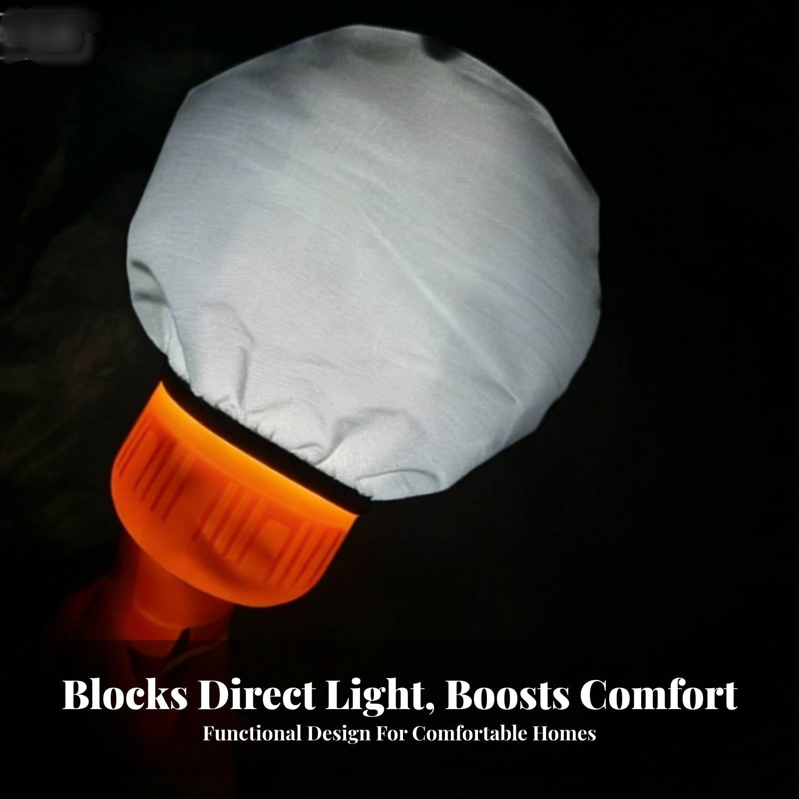 Glare-Reducing Lamp Cover Reusable Softener Cap Washable Lamp Shade Light Softener for Infants, Nursery, Bedside
