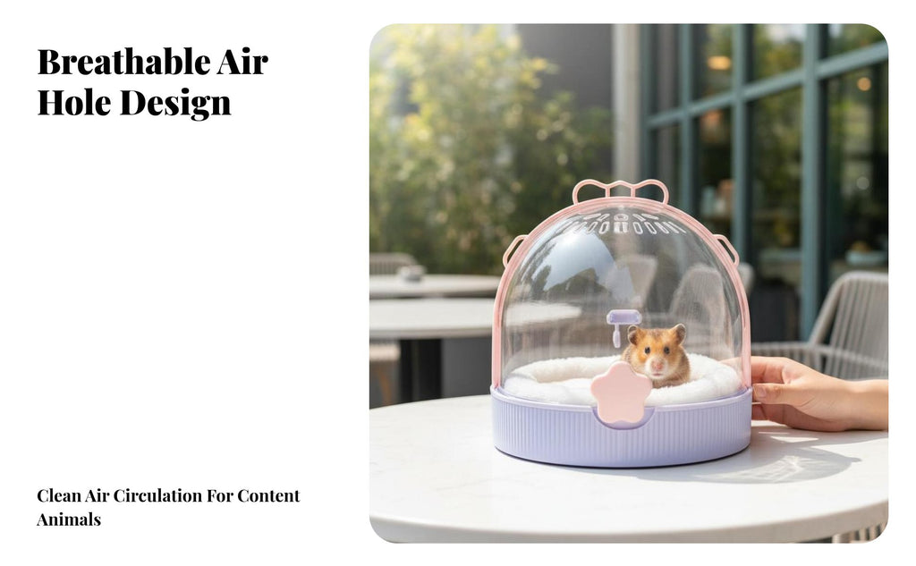 Transparent Hamster Travel carrier Portable Transparent Hamster Travel enclosure for Home