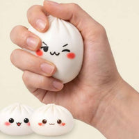Baozi Stress Toy Soft Texture Joyful Face Press Bun Portable for Office, Adults