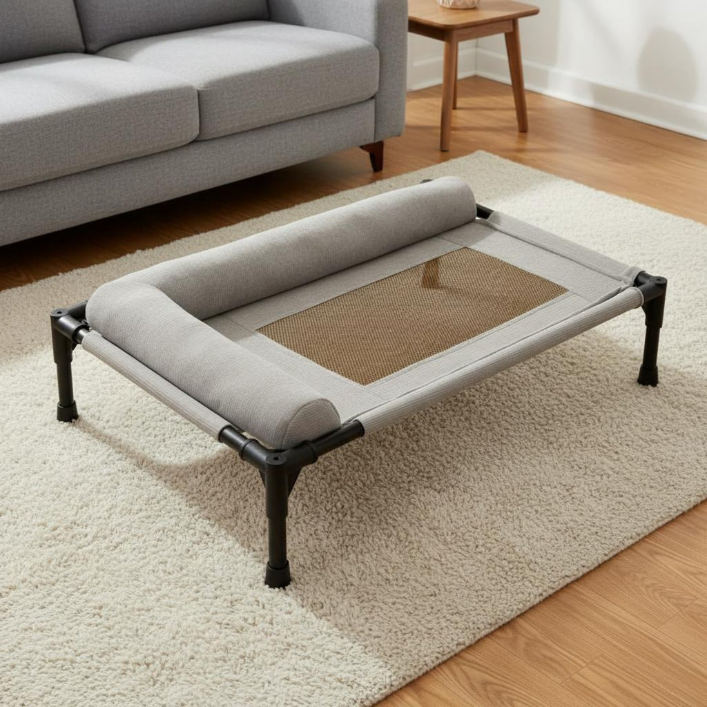 Elevated Pet Bed All-Season Use Raised Dog and Cat Bed Pet Cot Moisture-Resistant Easy to Clean for Dogs, Travel, Patio