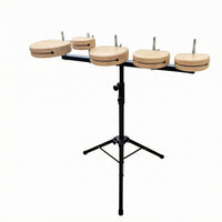 Five Tone Instrument Wood Wooden Percussion Set Extendable Standing Percussion Instrument
