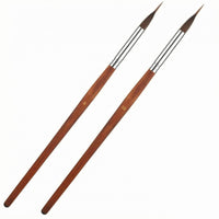 2 Pieces Needle Tip Brush Metal Ferrule Art Supply Comfortable Grip