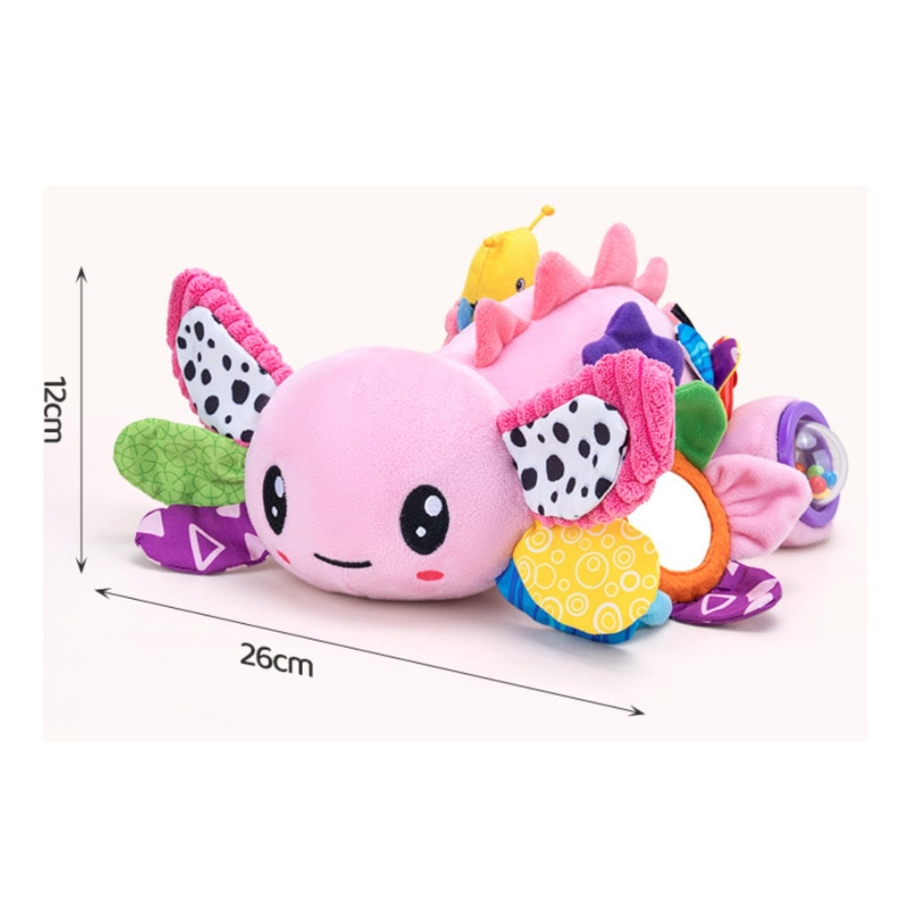 Sensory Soft Toy Soft Stuffed Baby Salamander Rolling Bead Ball for Infants