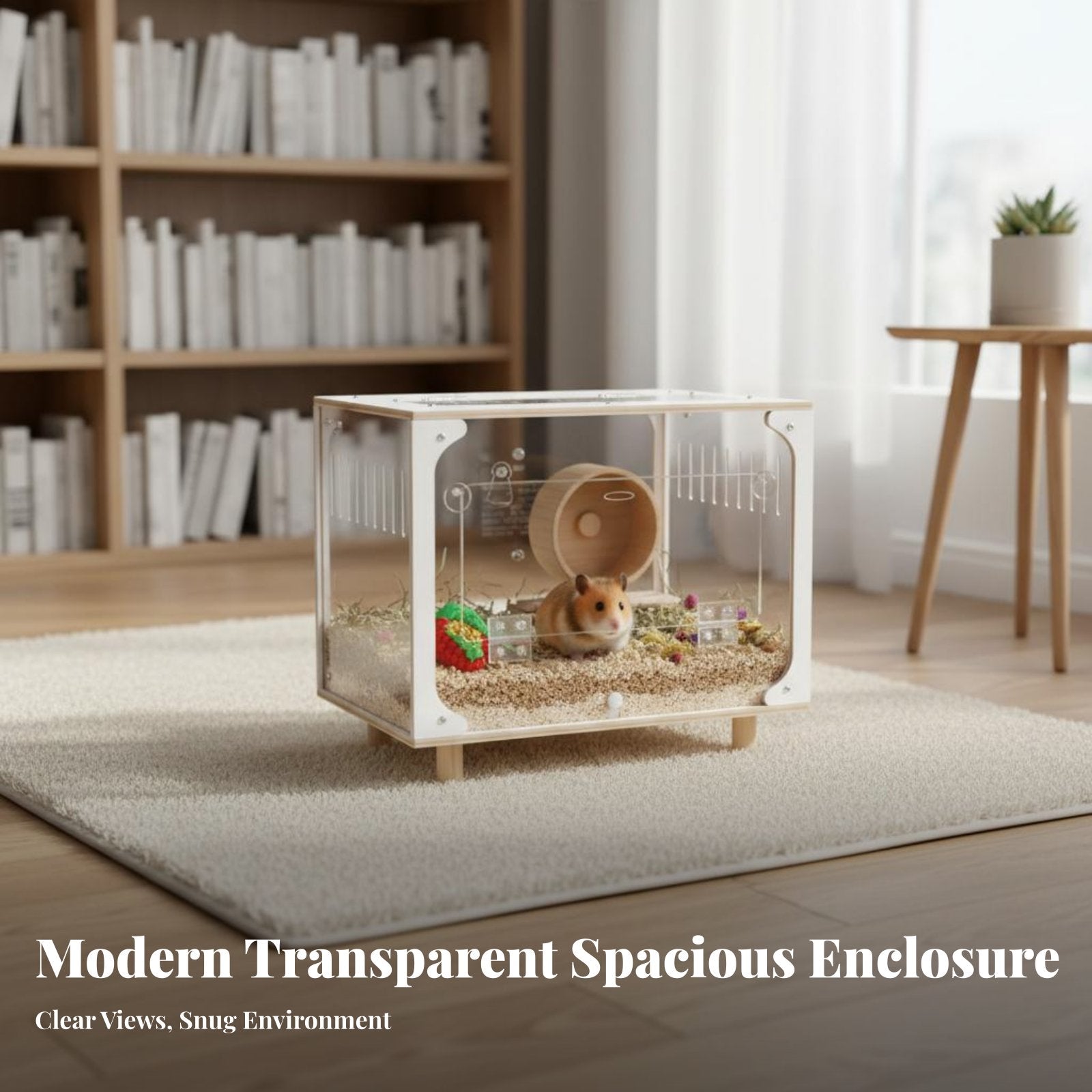 Acrylic Hamster Enclosure Spacious Interior Transparent Hamster Enclosure Easy