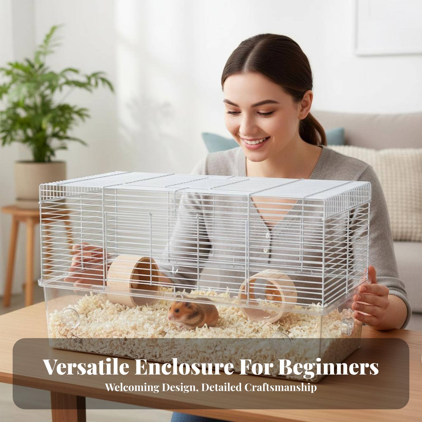 Transparent Hamster Villa secureresistant Small Pet enclosure Easy to Clean for Children