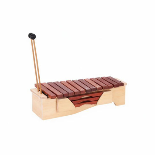 13-Bar Soprano Xylophone Resonator Box Colorful Bar Xylophone Diatonic Scale Includes 2 Mallets for Beginners, Classroom, School