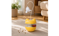 Feline Interactive Feeder Toy Rocking Base Feline Play Feeder Plastic