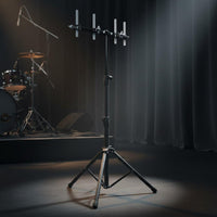 Adjustable Cowbell Stand Foldable Folding Cowbell Stand Durable Metal for Stage