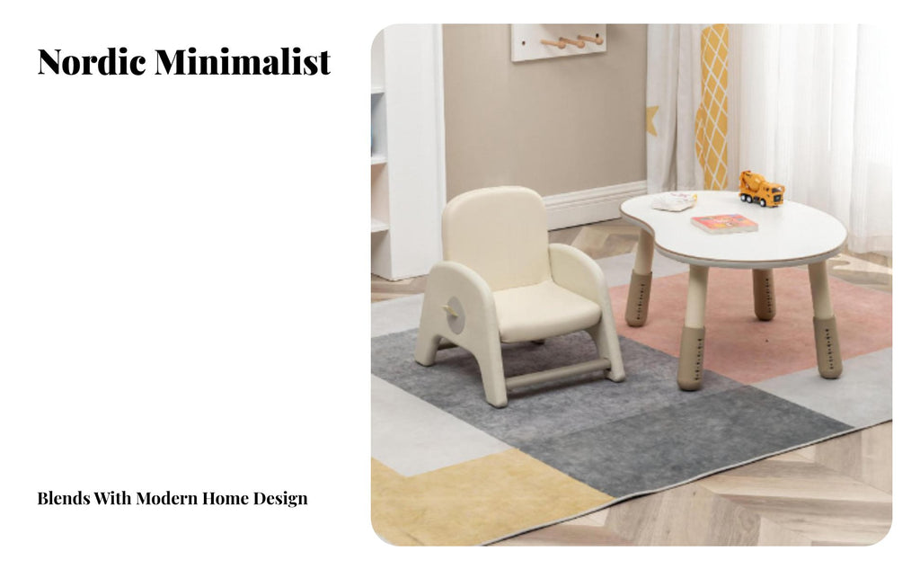 Height-Adjustable Toddler Chair Rounded Corners children's Furniture for Infants
