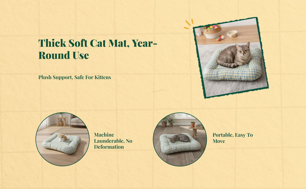 Ultra-soft washable self-warming cat bed for indoor kittens