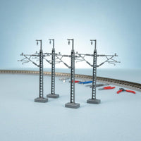 12 Pieces Model Railway Catenary Mast Realistic Intricate for Hobbyists