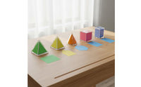 8 Pieces Transparent Geometric Solids Visual Demonstration Tool for Classroom