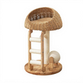 Multi-level compact wood cat tree
